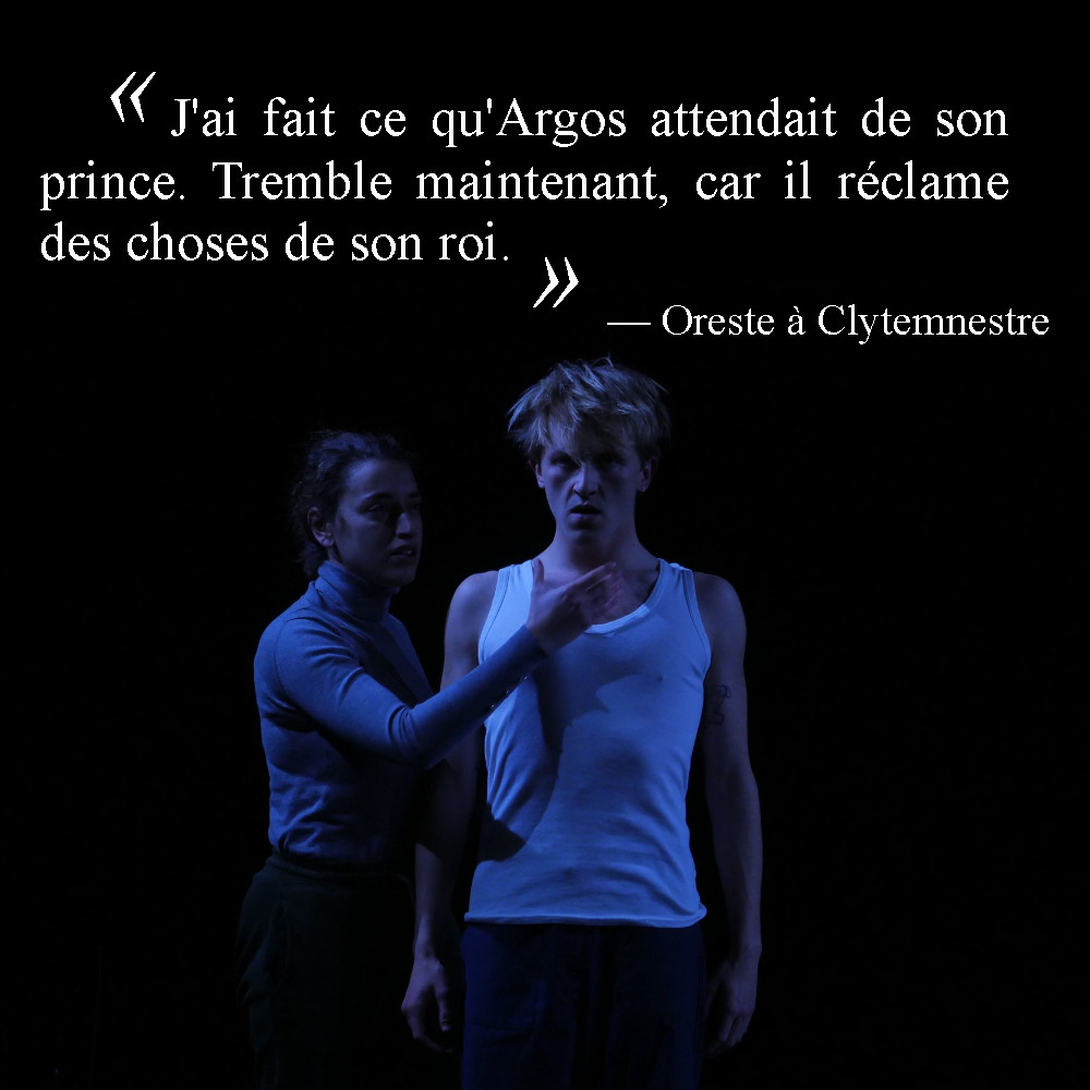 Citation d'Oreste à Clytemnestre